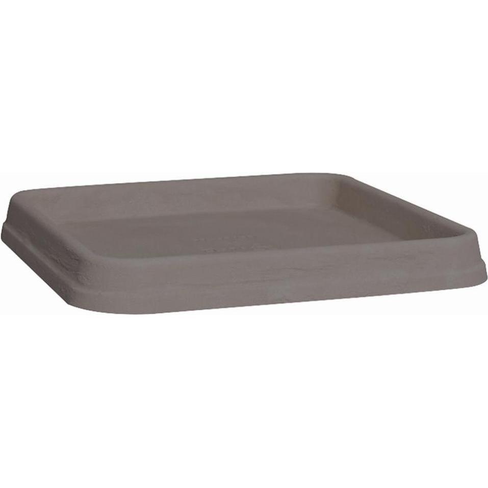 PP-Plastic, Untersetzer, Floralo Untersetzer Roma frostsicher, quadratisch, taupe / granit, 36 x 36 cm (1 x)