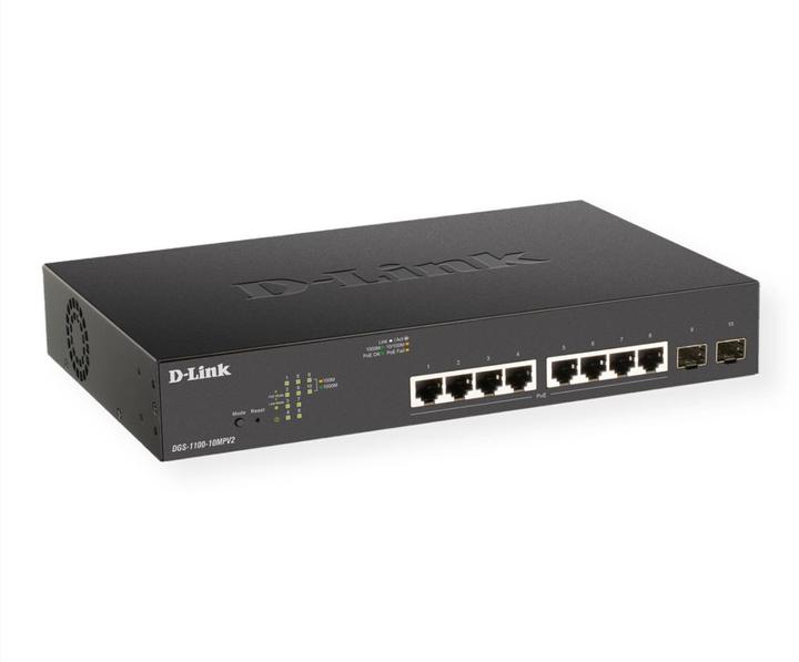Actual product image D-Link PoE+ Switch DGS-1100-10MP V2 10 Port (10 Ports)