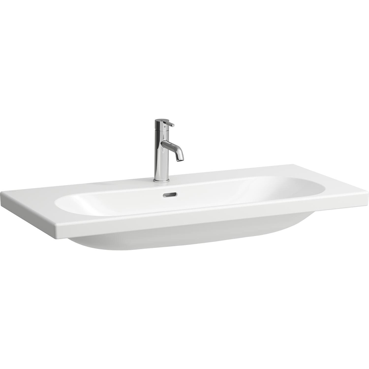 Laufen, Waschbecken, Waschtisch LUA 100x46cm unterbauf m ÜL 1 HL-A weiss (460 mm, 1000 mm)