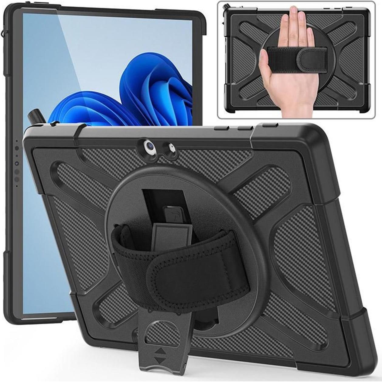 eSTUFF Custodia Atlanta Defender (Microsoft Surface Go, Microsoft Surface Go 2, Microsoft Surface Go 3, Microsoft Surface Go 4), Cover tablet, Nero