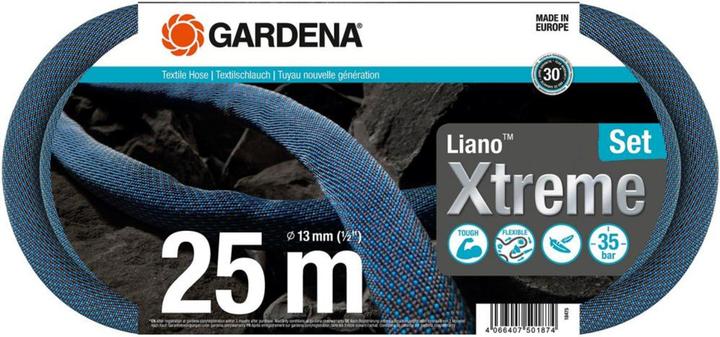 Image du produit Gardena Tuyau textile Liano Xtreme 1/2, 25 m set (25 m, 13 mm)