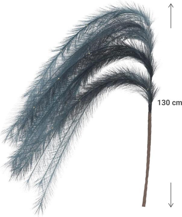 Immagine prodotto Casativo Decorazione illuminata 6 piume, decorazione di piume con LED e funzione timer, verde scuro, 130 cm