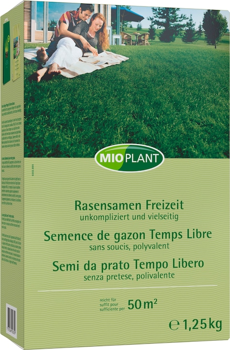 Mioplant Semence de gazon Temps Libre, 50 m2 (Réensemencement de la pelouse)