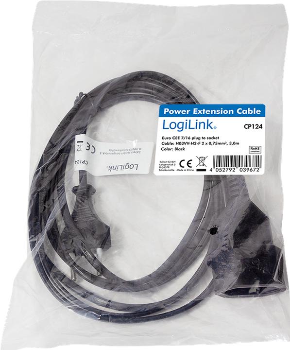 Produktbild LogiLink CP124 (3 m, CEE 7/16)