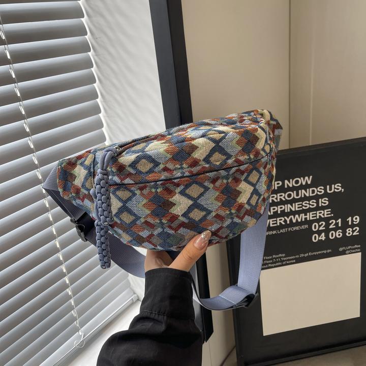 Only-Bags.Store Stylische Crossbody Gürteltasche - Verstellbarer Gurt, Nylon, Reissverschluss, Polyester gefüttert -