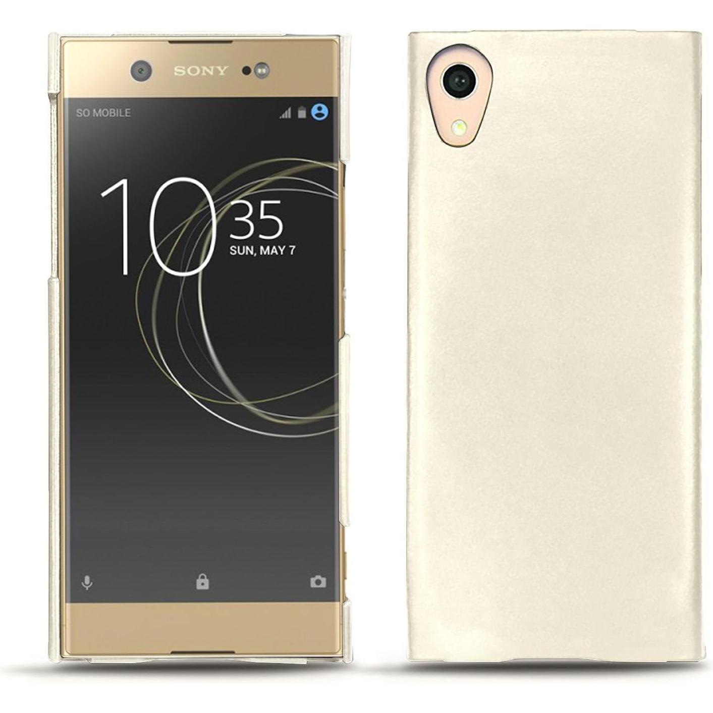 Noreve Lederschutzhülle (Sony Xperia XA1 Ultra), Smartphone Hülle, Weiss