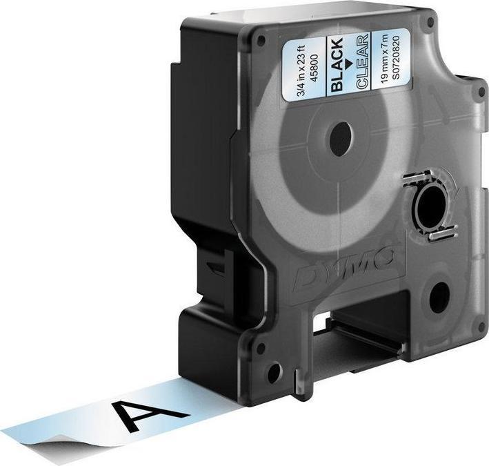 Produktbild Dymo D1 - Standardetiketten - Schwarz auf Transparent - 19mm x 7m (19 mm)