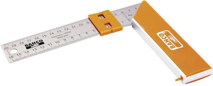 Bahco Carpenter's square with steel blade and sliding mark 400 mm