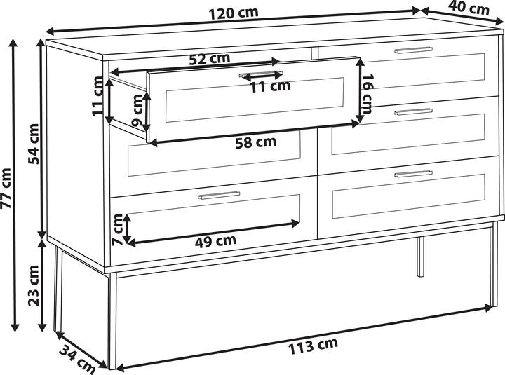 Actual product image Beliani Pasco (120 x 40 x 77 cm)