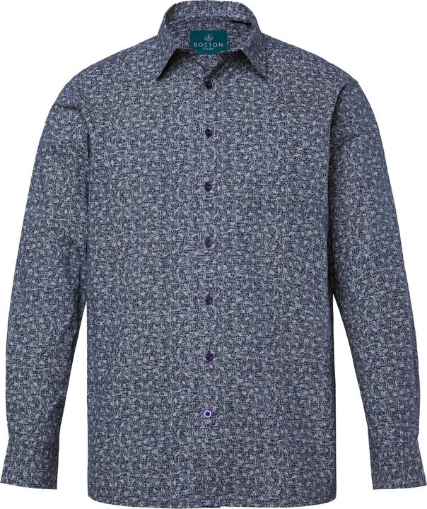 Boston Park Hemd, Langarm, Alloverdruck, Kentkragen, Comfort Fit