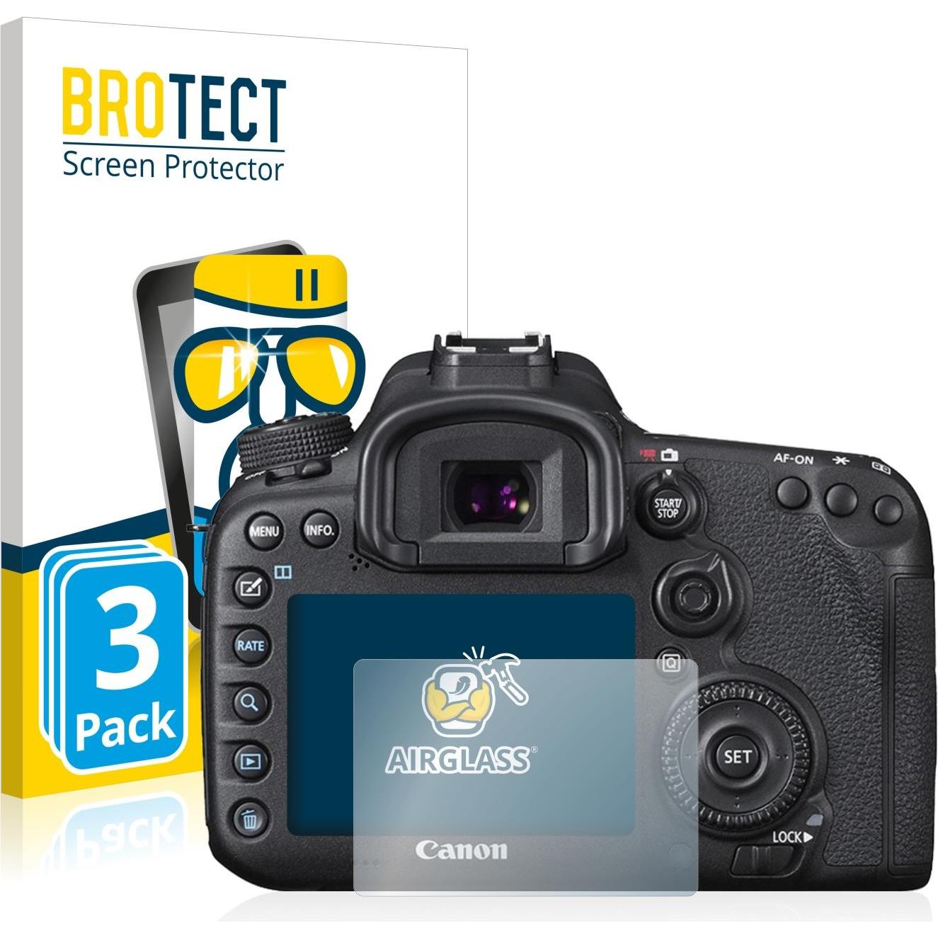 BROTECT AirGlass Panzerglasfolie (Displayschutz, EOS 7D MK II), Kameraschutz