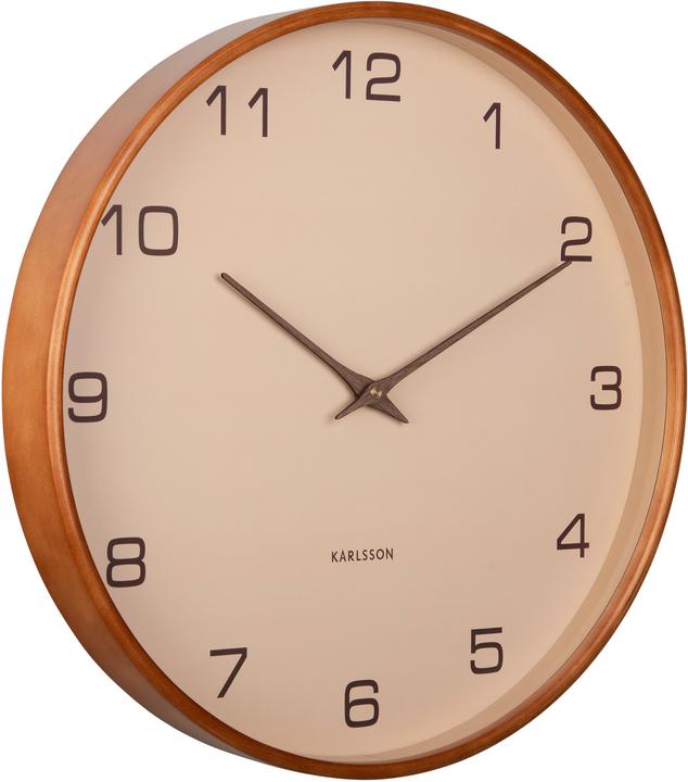 Karlsson Wandklok Acento - Bruin - Ã˜40cm - Wandklok Scandinavisch (40 cm)
