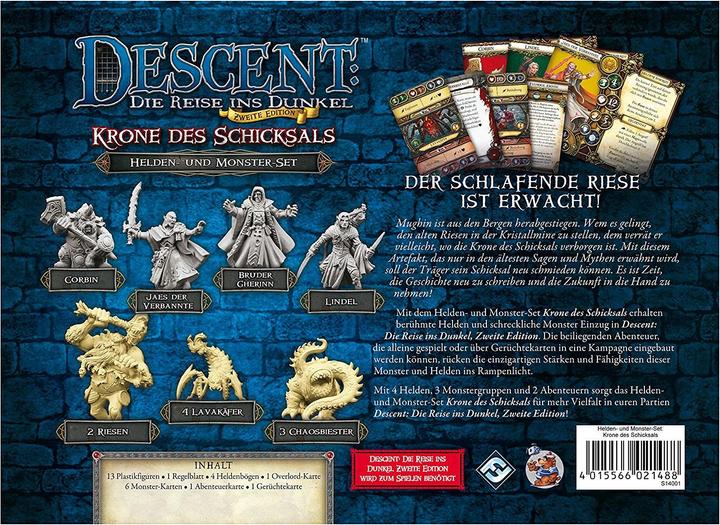 Produktbild Descent 2: Krone des Schicksals (Helden- und Monster-Set) (Deutsch)