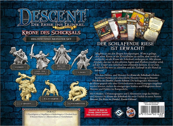 Produktbild Descent 2: Krone des Schicksals (Helden- und Monster-Set) (Deutsch)