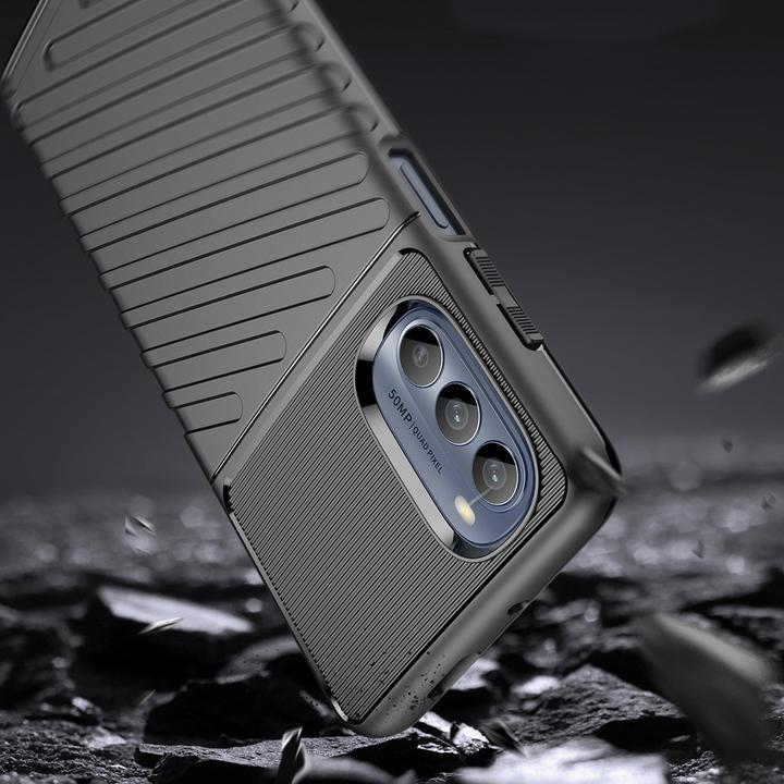 Produktbild Hurtel Thunder Case für Motorola Moto G62 5G Silikonschutzhülle schwarz (Motorola Moto G62 5G)