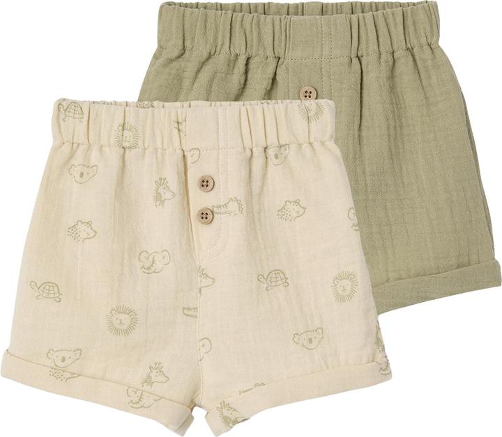 Produktbild Vertbaudet 2er-Pack Baby Shorts mit Dschungelmuster (80)