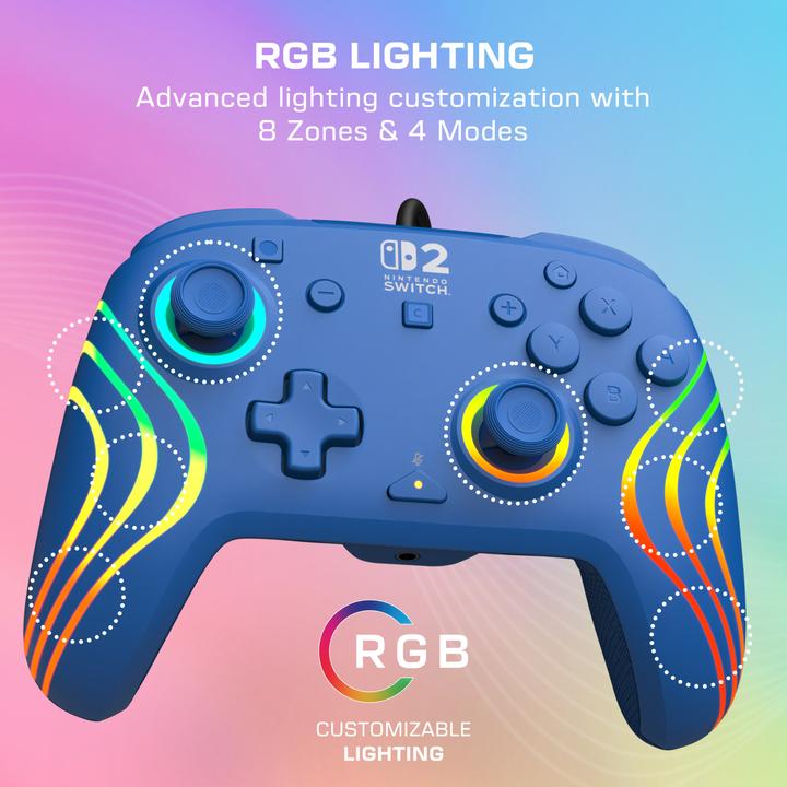 Image du produit Turtle Beach Pro Controller Afterglow Wave Wired Blue (Switch, Switch 2, Switch OLED)