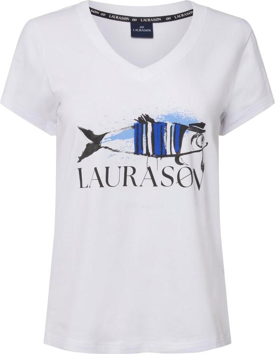 Produktbild Laurasøn T-Shirt, Fisch Motiv, V-Ausschnitt, Halbarm (XL)