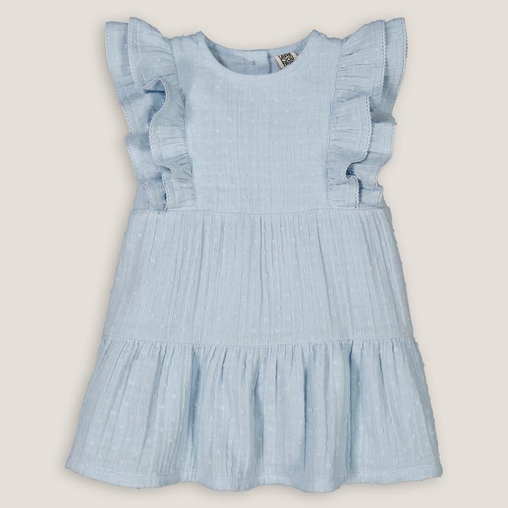 Actual product image La Redoute Collections Cotton muslin dress with a delicate pattern (86, 92)