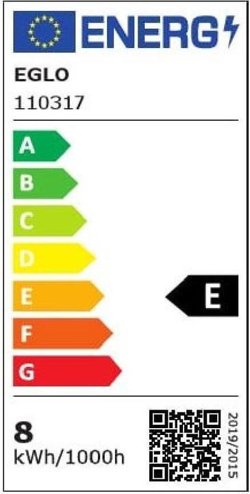 Energie-Label EGLO Leuchtmittel (E27, 7.30 W, 806 lm, 1 x, E)