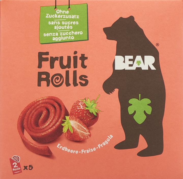 Actual product image Bear Rock Fruit Rolls Erdbeere 5x20g (5 pcs., 100 g)