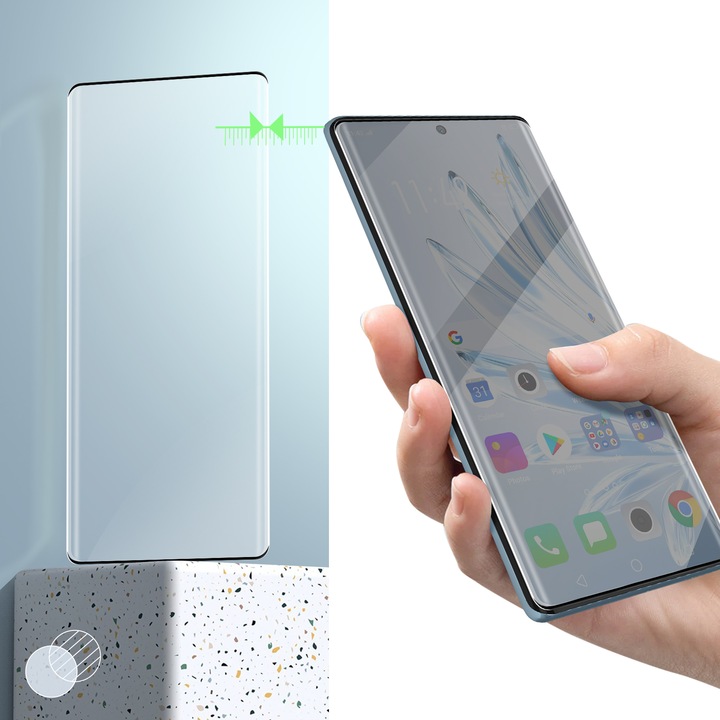 Actual product image Avizar 9H hardness glass display protection film (1 Piece, Honor 70)