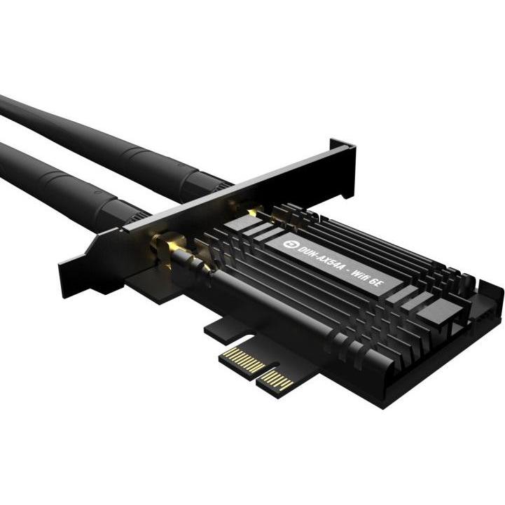 MRed Scheda M.RED PCI-E AX5400 Wifi6E (Mini PCI Express), Scheda di rete, Nero