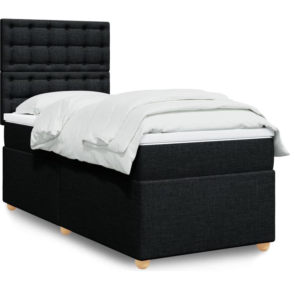 VidaXL, Bett, Bo x springbett mit Matratze 90 x 200 cm Stoff (90 x 200 cm)