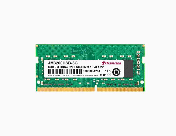 Produktbild Transcend SO DDR4 PC 3200 CL22 JetRam, JM3200HSB-8G (1 x 8GB, 3200 MHz, DDR4-RAM, SO-DIMM)