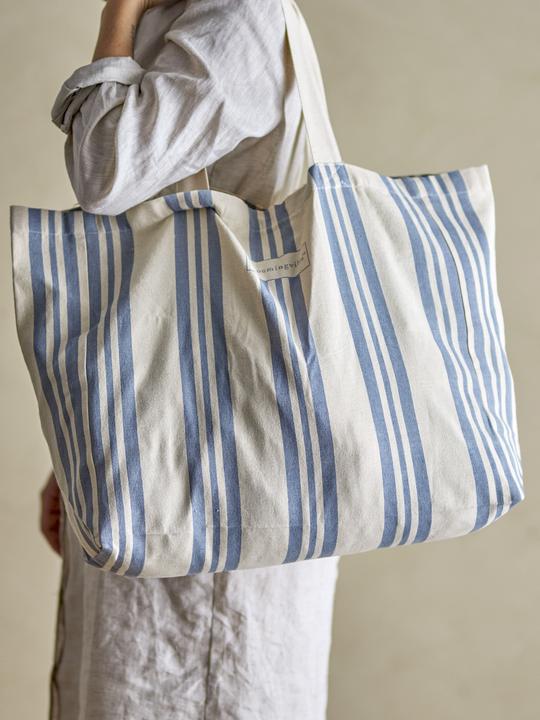 Produktbild Bloomingville Trina Shopping Bag, Blue, Cotton (30 l)