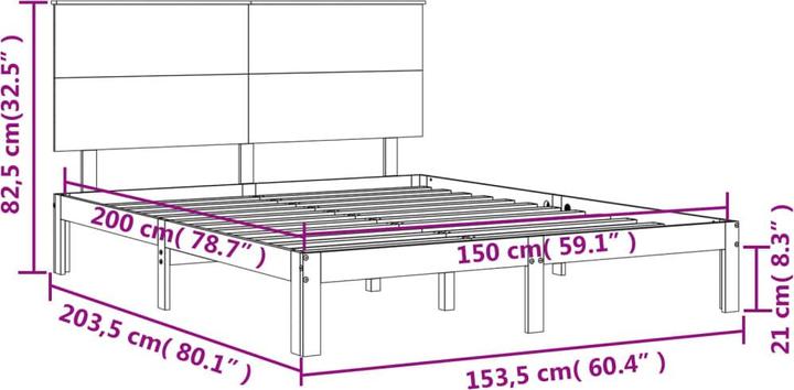 Produktbild vidaXL Bettgestell (150 x 200 cm)