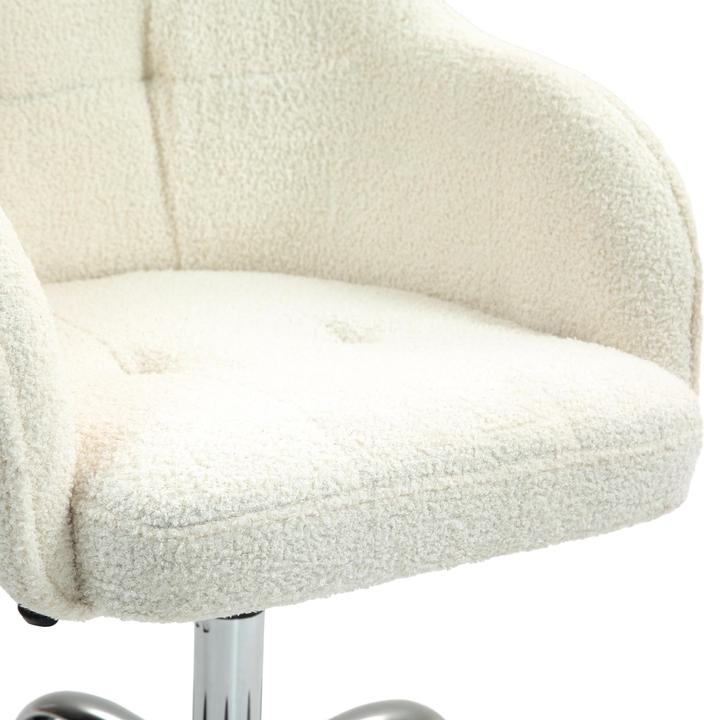 Produktbild Homcom Bürostuhl Polyester, Kunstleder Cremeweiss