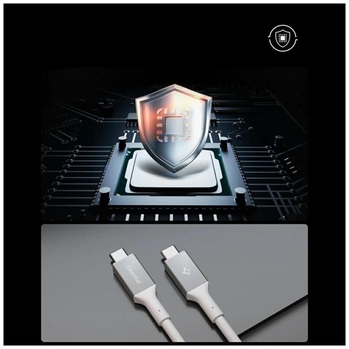 Produktbild Spigen Essential USB C to USB C 100W Cable white EB10010CC (1 m, USB 3.2 Gen 1, 100 W)