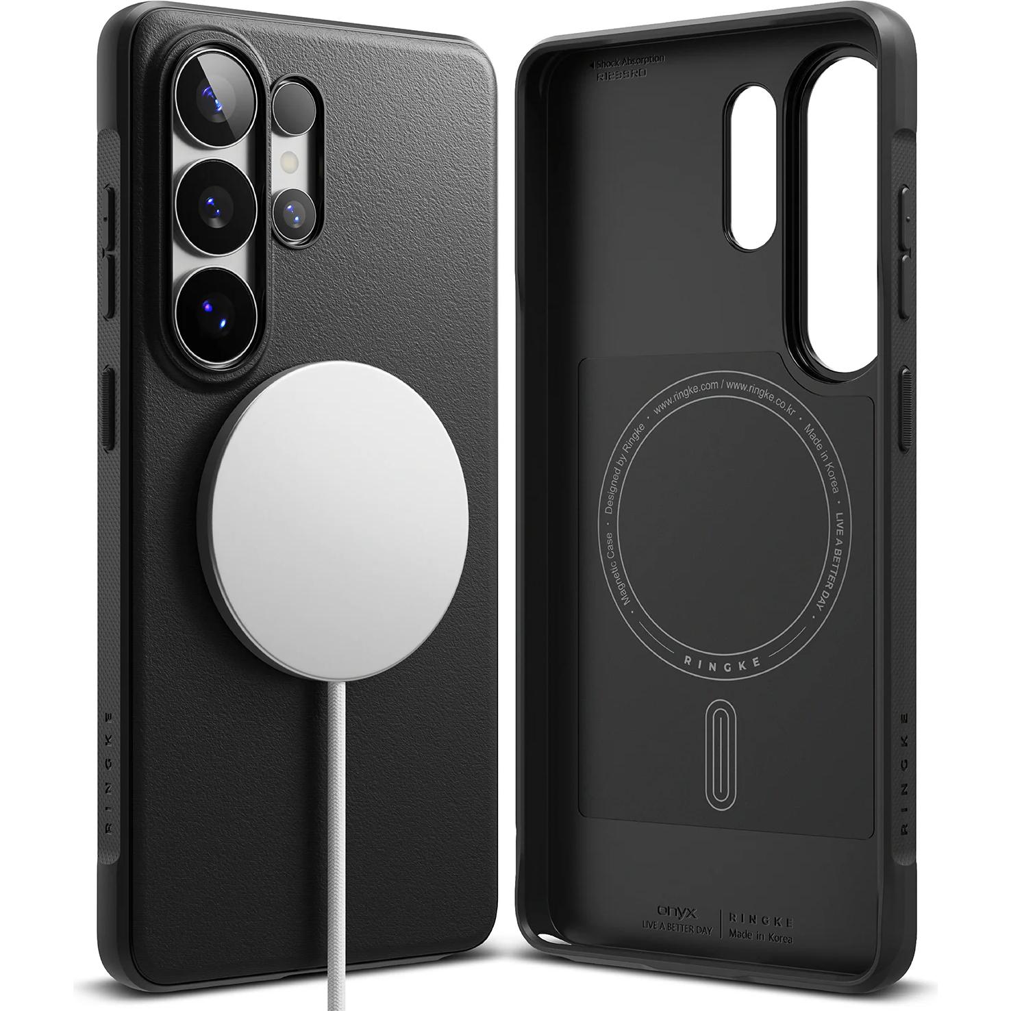 Ringke Onyx Magnetisch Magsafe Galaxy S26 Ultra Schwarz (Samsung Galaxy S26 Ultra), Cover smartphone, Nero