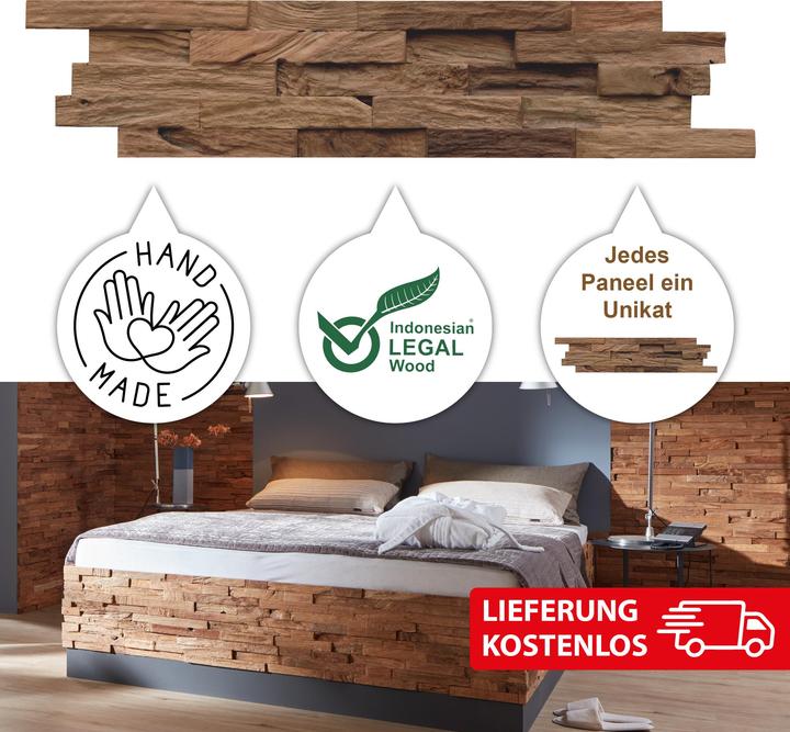 Produktbild Indo Edel-Holz-Wandverkleidung (1.02 m²)