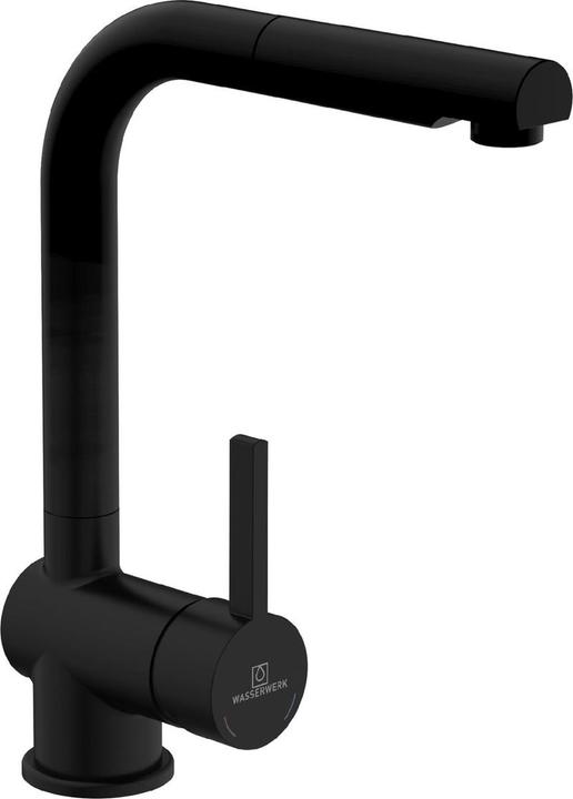 Wasserwerk WASSERWORK WM 4 GB - Küchenarmatur - Mixer Tipp - mit ausziehbarem Ausgang - Schwarz (700416)