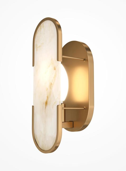 Actual product image Maytoni Marmo Wall Lamp, Wall Lamp E14 Stone Gold Colour (E14)