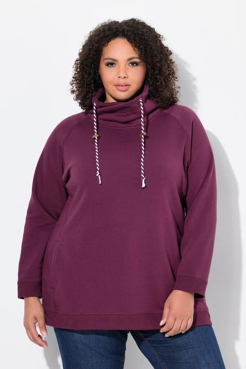 Produktbild Ulla Popken Sweatshirt, weiter Stehkragen, Taschen, Raglan-Langarm (54)