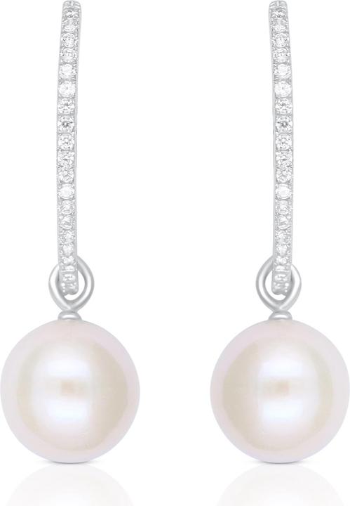 Produktbild Muau Earrings silver 925 freshwater pearl 10.5-11mm zirconia (Silber 925)
