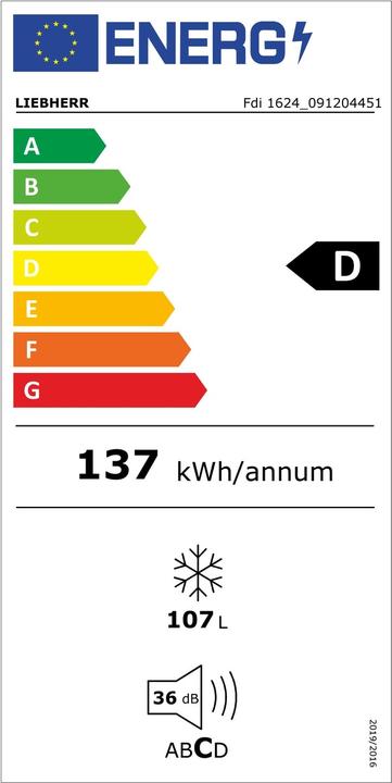 Energy Label Liebherr Fdi 1624 (Stand-alone, 107 l)