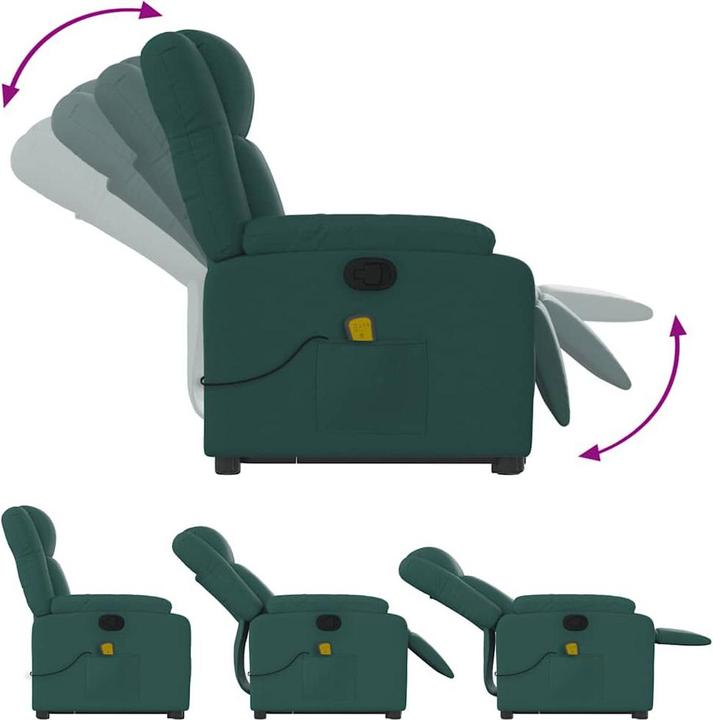 Immagine prodotto vidaXL Poltrona massaggiante con ausilio in tessuto