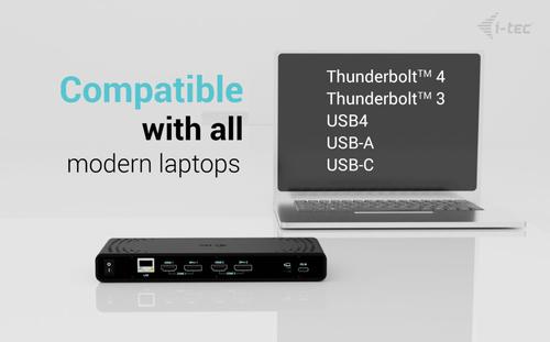 Produktbild i-tec Universal Dual 4K Display Docking Station + Power Delivery 85W, Kabelgebunden, USB 3.2 Gen 1 ( (USB-C, 1 Port)