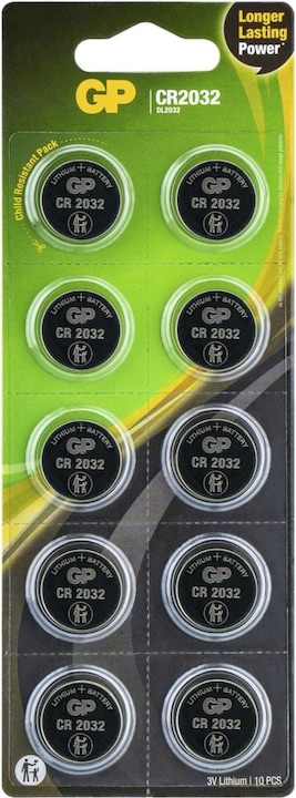 Produktbild GP Batteries Knopfzelle Lithium (10 Stk., CR2032, 220 mAh)
