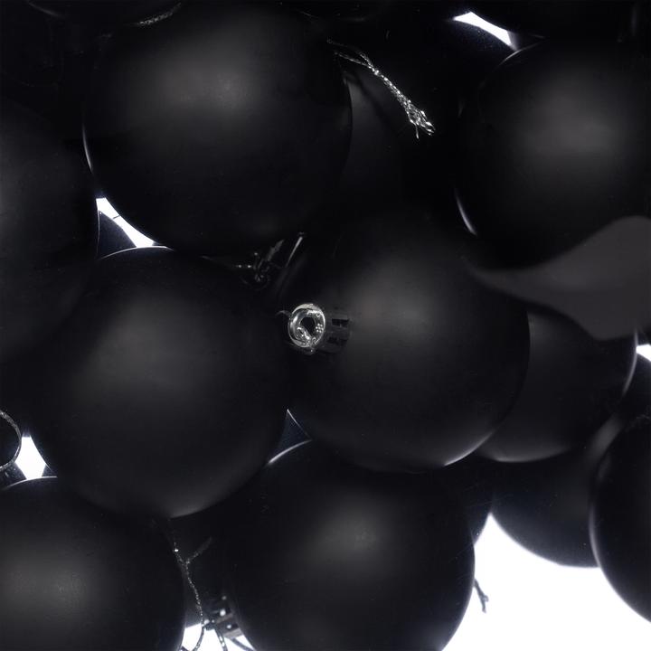 Actual product image Relaxdays - Weihnachtskugeln 50er Set, Schwarz/ Silber (50-part)