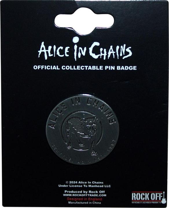 Produktbild Alice In Chains Abzeichen Three Legged Dog Messing