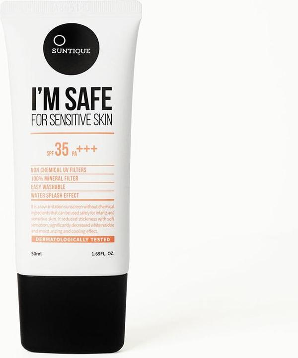 Actual product image Suntique I'M SAFE For Sensitive Skin SPF35 (Suntan cream, SPF 35, 50 ml)