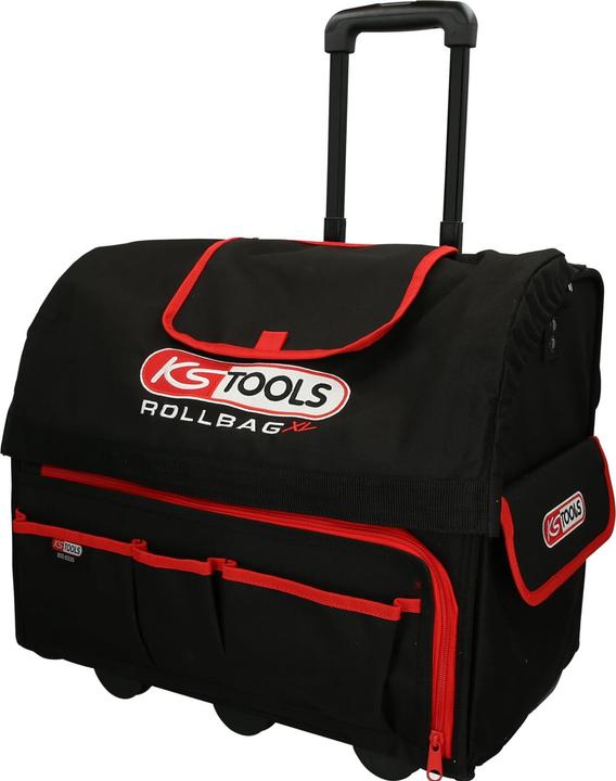 Actual product image KS Tools ROLLBAG Universal tool bag XL, with telescopic trolley, black-red