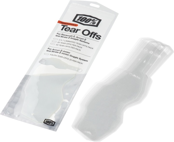 Actual product image 100% RC2/AC2/ST2 Standard Tear-Offs 50 PK