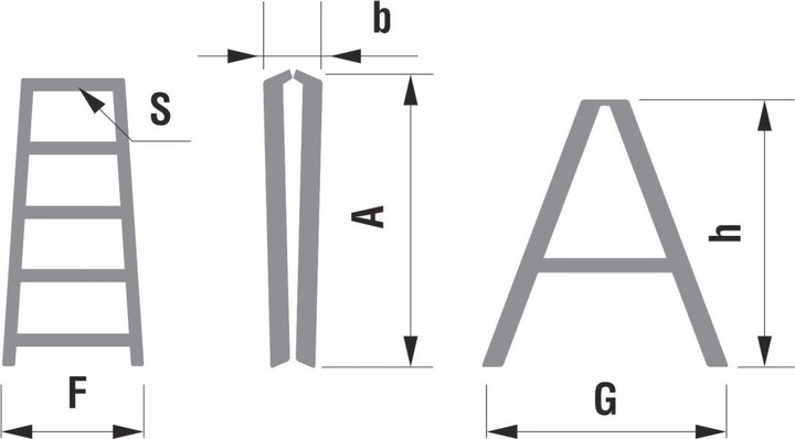 Produktbild Puag Doppelstufenleiter 2 x 7 Stufen (Stehleiter, 160 cm)