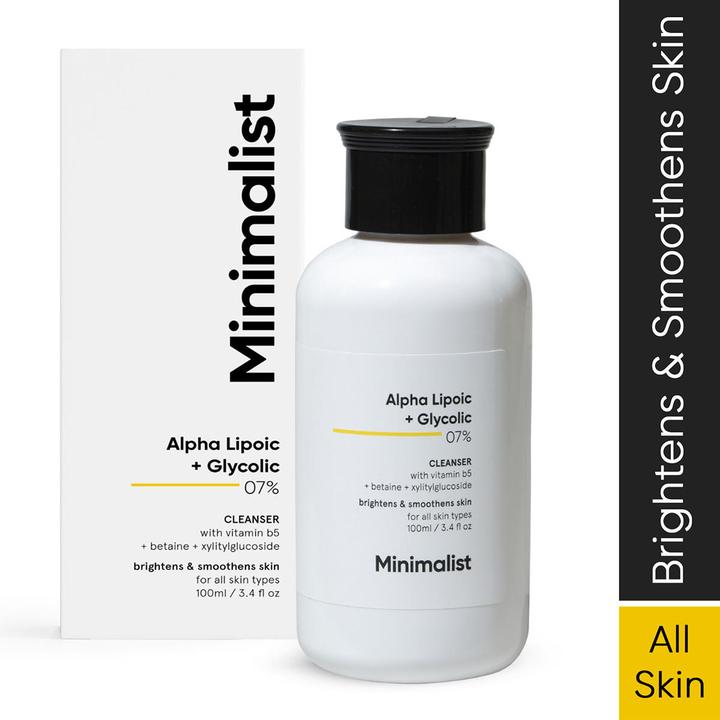 Actual product image Minimalist Alpha Lipoic + Glycolic 07% Cleanser (Cleansing gel, 100 ml)